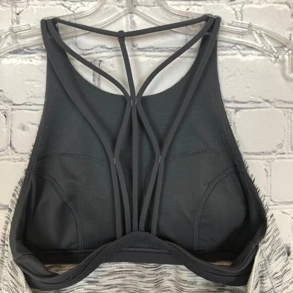Lululemon Raise The Barre Tank Size 6 Tiger Space Dye Black White Dark Carbon - Picture 4 of 6